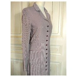 LOLITA LEMPICKA ROBE DRESS TRENDY MINI VICHY 11 BOUTONS CEINTUREE T 36 Rouge -ModeChic Magasin 833315 8