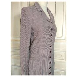 LOLITA LEMPICKA ROBE DRESS TRENDY MINI VICHY 11 BOUTONS CEINTUREE T 36 Rouge -ModeChic Magasin 833315 9