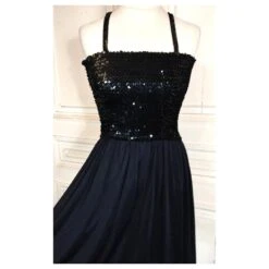 SONIA RYKIEL ROBE DRESS PAMPILLES T 36/38 Noir -ModeChic Magasin 833316 10