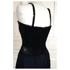 SONIA RYKIEL ROBE DRESS PAMPILLES T 36/38 Noir -ModeChic Magasin 833316 4