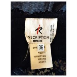 SONIA RYKIEL ROBE DRESS PAMPILLES T 36/38 Noir -ModeChic Magasin 833316 5