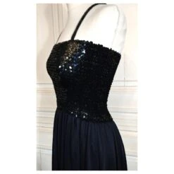 SONIA RYKIEL ROBE DRESS PAMPILLES T 36/38 Noir -ModeChic Magasin 833316 6