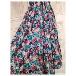 ALAIN MANOUKIAN ROBE DRAPEE LACEE POINTES DOUBLE DECOLLETE DRESS T36/38 Bleu Marine -ModeChic Magasin 833318 5