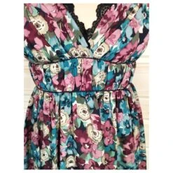 ALAIN MANOUKIAN ROBE DRAPEE LACEE POINTES DOUBLE DECOLLETE DRESS T36/38 Bleu Marine -ModeChic Magasin 833318 8