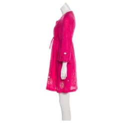 Diane Von Furstenberg Robe En Lin DvF Kleio Rose -ModeChic Magasin 834712 2