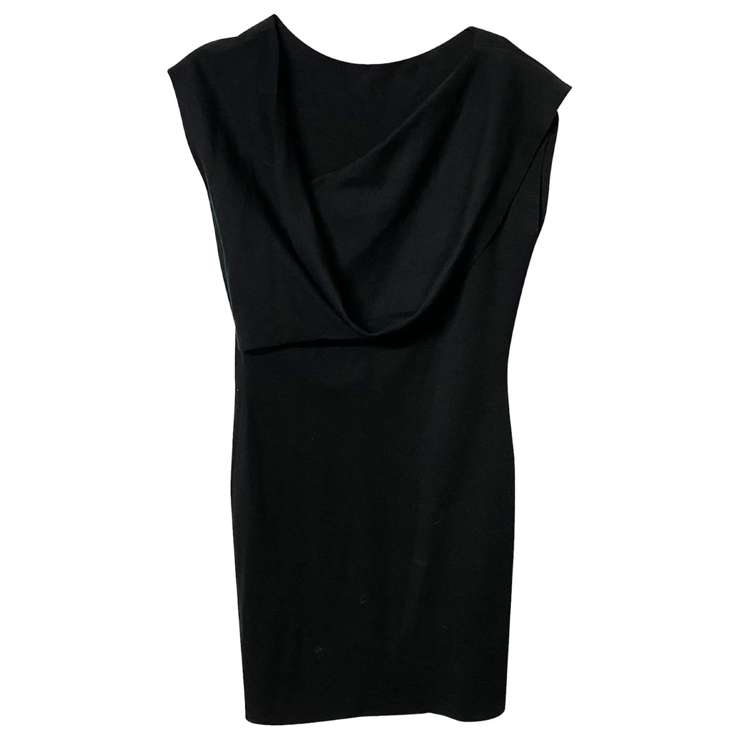 Lanvin Mini Robe à Capuche En Laine Noire 3 Lanvin Mini Robe à Capuche En Laine Noire – Image 3