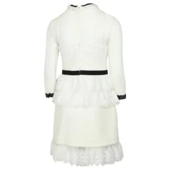Autre Marque Robe Duchesse à Trois étages En Polyester Blanc -ModeChic Magasin 841096 2