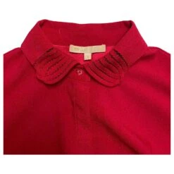 Maje Robe Courte Manches Longues Ceinturée En Polyester Rouge -ModeChic Magasin 841100 6