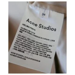 Robe En Cuir Et Daim Acne Studios Helima Beige -ModeChic Magasin 842289 9