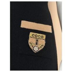 Chanel Robe Cachemire Patch CC Noir -ModeChic Magasin 847621 5