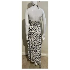 Diane Von Furstenberg DvF Maxi Robe En Soie Franz Marron Écru Chocolat -ModeChic Magasin 848923 6
