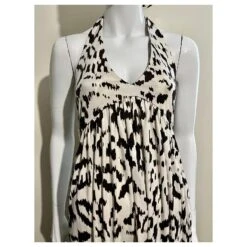 Diane Von Furstenberg DvF Maxi Robe En Soie Franz Marron Écru Chocolat -ModeChic Magasin 848923 8