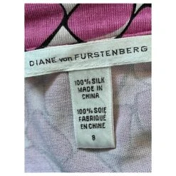 Diane Von Furstenberg Robe Portefeuille En Soie à Imprimé DvF Jessica Rose Blanc -ModeChic Magasin 851647 6
