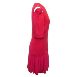 Robe Alexander McQueen Rouge Avec Manches Coupées Et Jupe évasée -ModeChic Magasin 852016 4