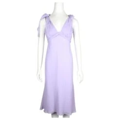 Vera Wang Robe Lavande Avec Nœud Aux épaules Violet -ModeChic Magasin 852918 2