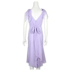 Vera Wang Robe Lavande Avec Nœud Aux épaules Violet -ModeChic Magasin 852918 3