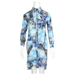 Diane Von Furstenberg Blue, Robe Chemise Noire Et Crème Avec Ceinture Amovible -ModeChic Magasin 852919 2