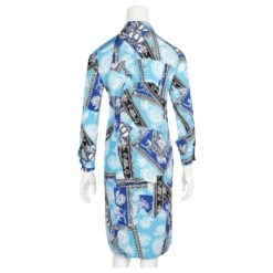 Diane Von Furstenberg Blue, Robe Chemise Noire Et Crème Avec Ceinture Amovible -ModeChic Magasin 852919 3