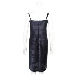 Bcbg Max Azria Robe Bandage Bleue Métallisée Sans Bretelles -ModeChic Magasin 853139 3