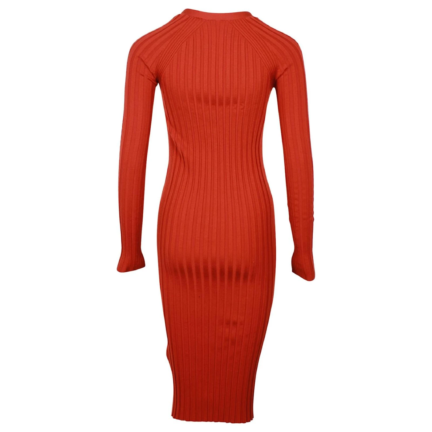 Autre Marque Dion Lee Robe En Maille à Col En V Et Boutons-pression En Laine Rouge 3 Autre Marque Dion Lee Robe En Maille à Col En V Et Boutons-pression En Laine Rouge – Image 3