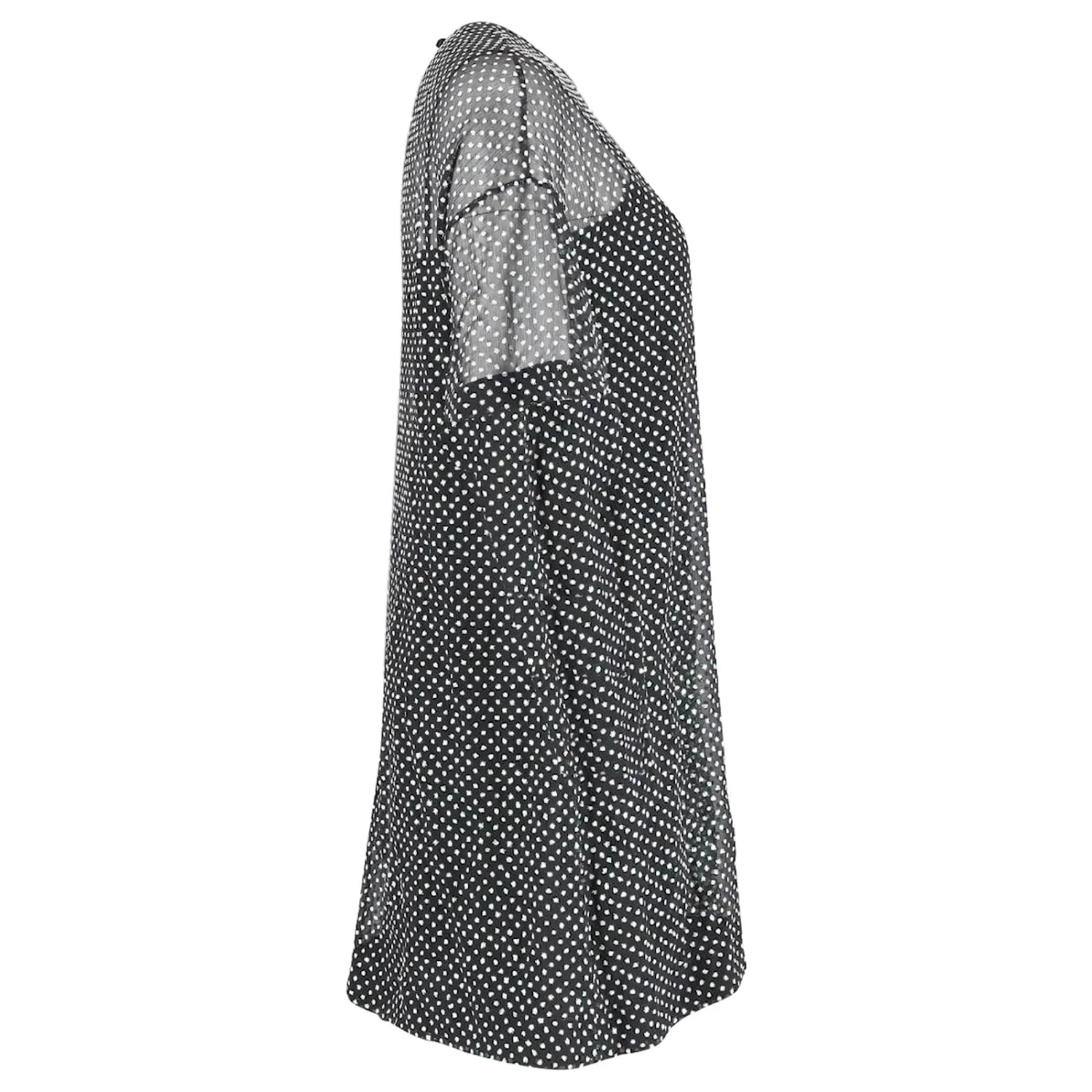 Robe Transparente à Pois Red Valentino En Soie Noire 2 Robe Transparente à Pois Red Valentino En Soie Noire – Image 2