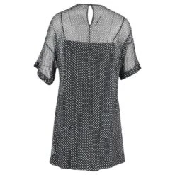 Robe Transparente à Pois Red Valentino En Soie Noire 5 Robe Transparente à Pois Red Valentino En Soie Noire -ModeChic Magasin 860392 3