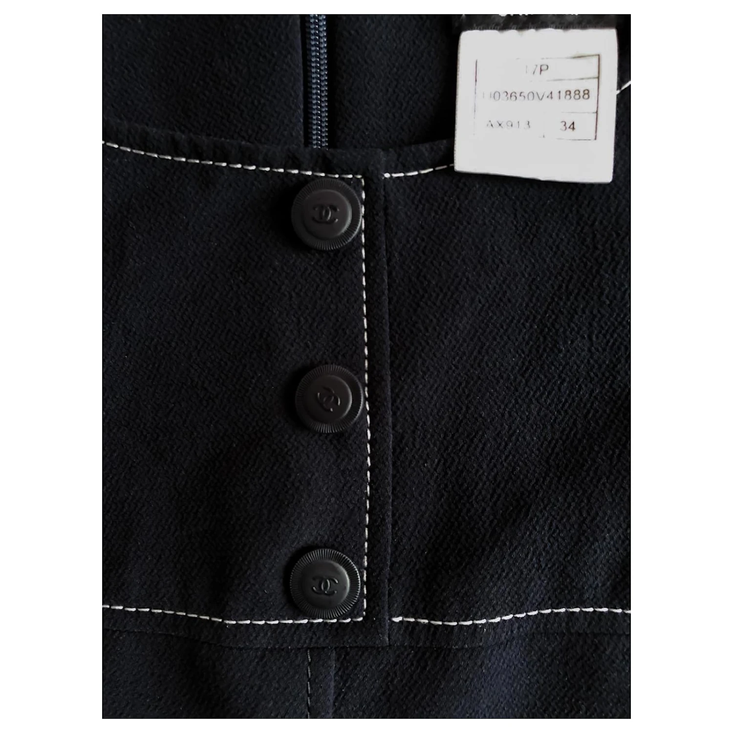 Robe Tailleur Chanel Bleu Foncé 6 Robe Tailleur Chanel Bleu Foncé – Image 6