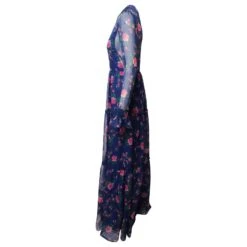 Philosophy Di Lorenzo Serafini Robe Longue à Fleurs En Polyester Imprimé Bleu -ModeChic Magasin 861749 3