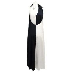 Autre Marque Mara Hoffman Robe Longue Cache-Coeur Lucille En Coton Bio Noir Et Blanc Multicolore -ModeChic Magasin 861751 3