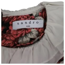 Sandro Mini Robe Col Volanté En Polyester Imprimé Fleuri -ModeChic Magasin 861752 7