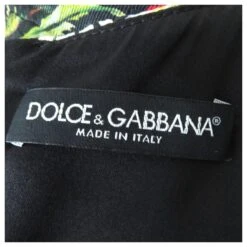 *Robe Courte Dolce & Gabbana Puffy Weave Flower Print Noir Multicolore -ModeChic Magasin 861904 4