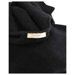 Robe Longue En Maille Côtelée The Row En Cachemire Noir -ModeChic Magasin 862243 4