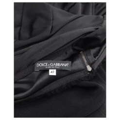 Dolce & Gabbana Robe De Cocktail Bustier En Dentelle En Polyester Viscose Noir -ModeChic Magasin 862273 3