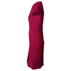 Robe Fourreau Moschino Cheap And Chic En Laine Rose Vif -ModeChic Magasin 862341 3