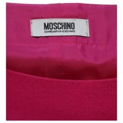 Robe Fourreau Moschino Cheap And Chic En Laine Rose Vif -ModeChic Magasin 862341 7