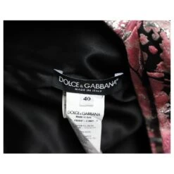 Dolce & Gabbana Robe En Lurex Fleuri à Epaules Dénudées En Polyester Noir -ModeChic Magasin 862350 7