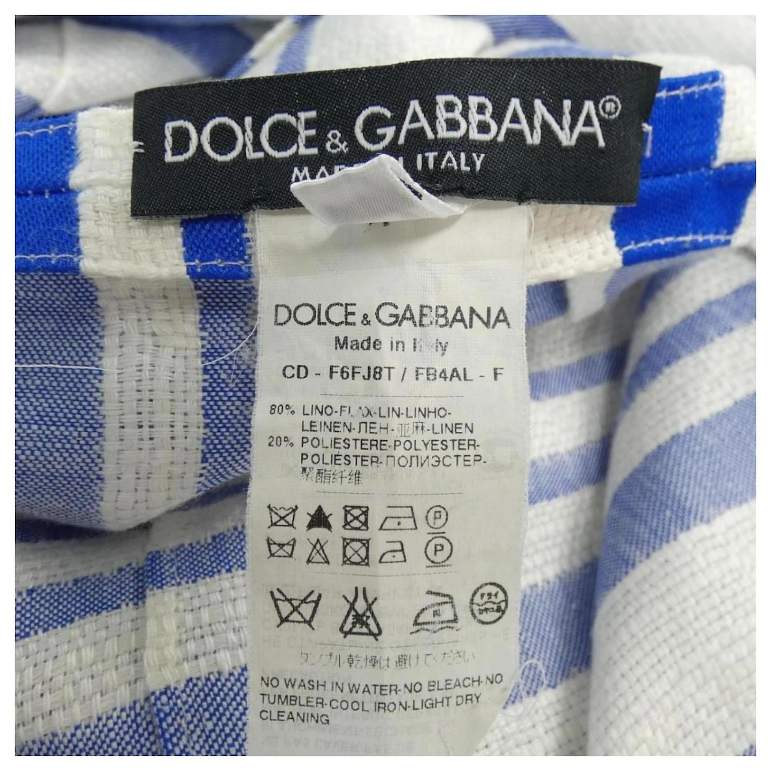 *Robe à Rayures Bleues Dolce & Gabbana 3 *Robe à Rayures Bleues Dolce & Gabbana – Image 3
