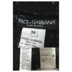 *Robe Sans Manches En Tweed Dolce & Gabbana Noir Rose Blanc -ModeChic Magasin 862514 3