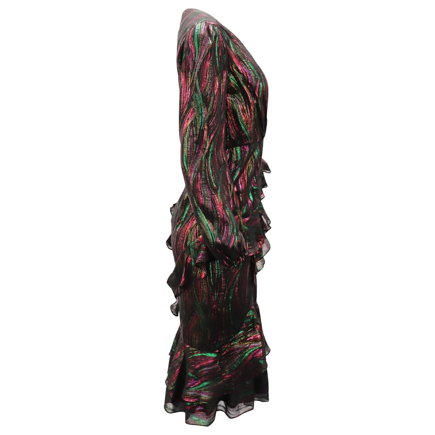Autre Marque Robe Saloni Rainbow Ayla En Soie Multicolore 2 Autre Marque Robe Saloni Rainbow Ayla En Soie Multicolore – Image 2