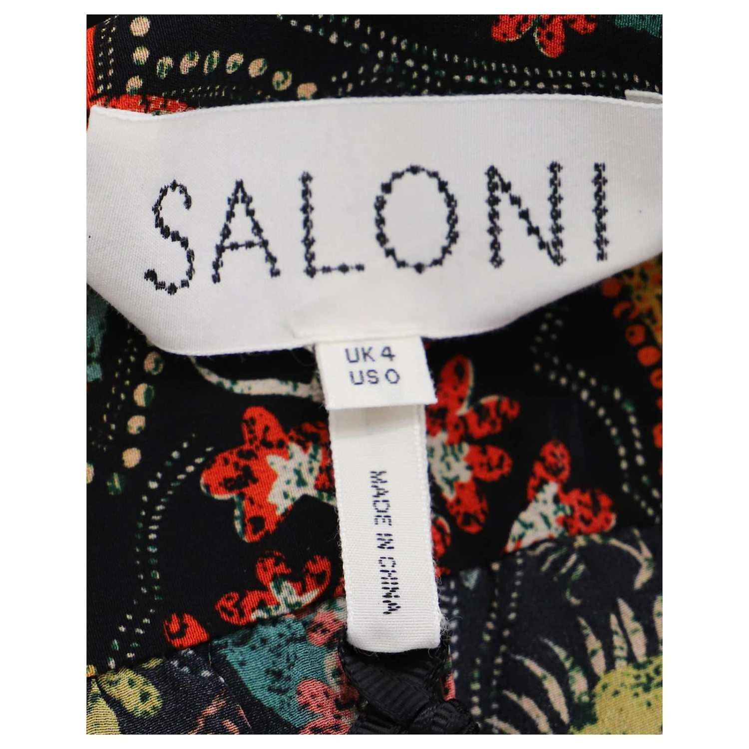 Autre Marque Saloni Tyra Avec Robe à Bordure Batik En Soie Multicolore 4 Autre Marque Saloni Tyra Avec Robe à Bordure Batik En Soie Multicolore – Image 4