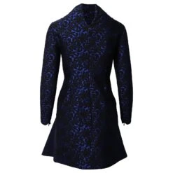 Stella Mc Cartney Stella McCartney Robe Jacquard Fleurie à Manches Longues En Polyester Bleu 9 Stella Mc Cartney Stella McCartney Robe Jacquard Fleurie à Manches Longues En Polyester Bleu -ModeChic Magasin 863382 3