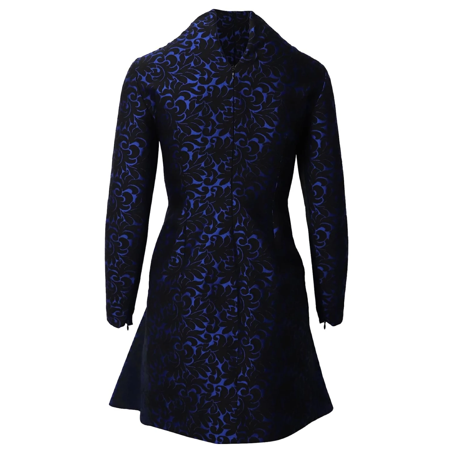 Stella Mc Cartney Stella McCartney Robe Jacquard Fleurie à Manches Longues En Polyester Bleu 3 Stella Mc Cartney Stella McCartney Robe Jacquard Fleurie à Manches Longues En Polyester Bleu – Image 3