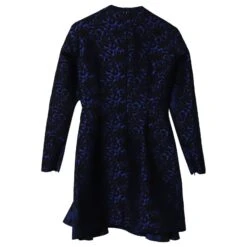 Stella Mc Cartney Stella McCartney Robe Jacquard Fleurie à Manches Longues En Polyester Bleu 11 Stella Mc Cartney Stella McCartney Robe Jacquard Fleurie à Manches Longues En Polyester Bleu -ModeChic Magasin 863382 5