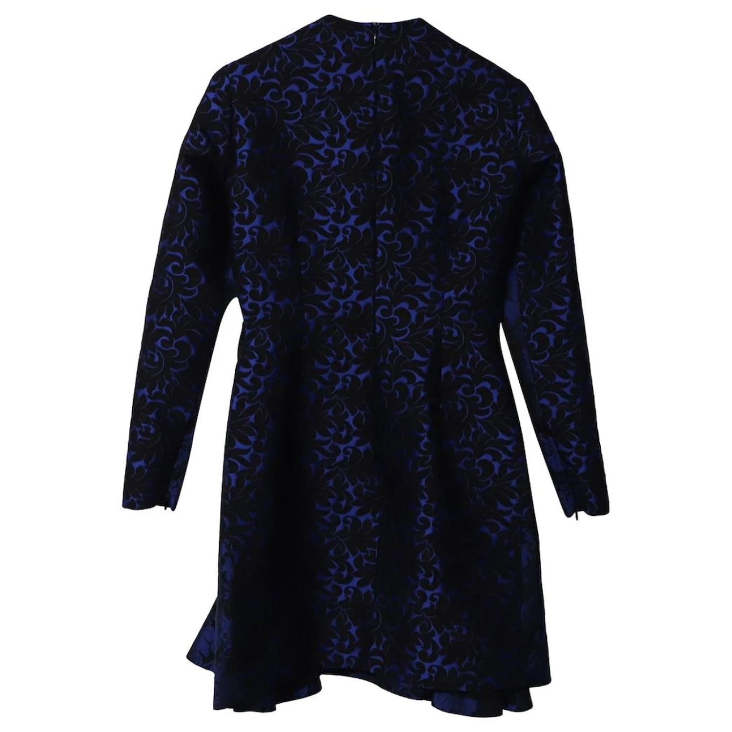 Stella Mc Cartney Stella McCartney Robe Jacquard Fleurie à Manches Longues En Polyester Bleu 5 Stella Mc Cartney Stella McCartney Robe Jacquard Fleurie à Manches Longues En Polyester Bleu – Image 5