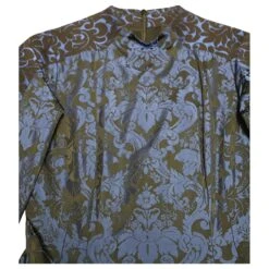 Stella Mc Cartney Stella McCartney Robe Jacquard Fleurie à Manches Longues En Polyester Bleu 12 Stella Mc Cartney Stella McCartney Robe Jacquard Fleurie à Manches Longues En Polyester Bleu -ModeChic Magasin 863382 6