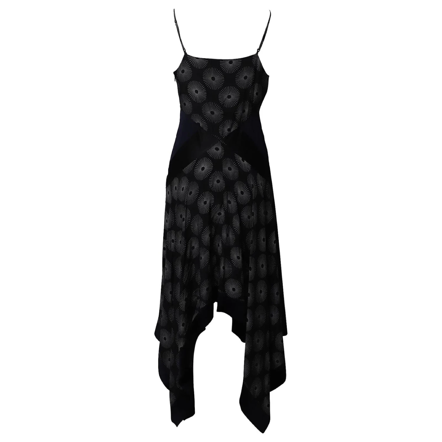 Diane Von Furstenberg Robe Mouchoir Ourlet En Soie Noire 3 Diane Von Furstenberg Robe Mouchoir Ourlet En Soie Noire – Image 3