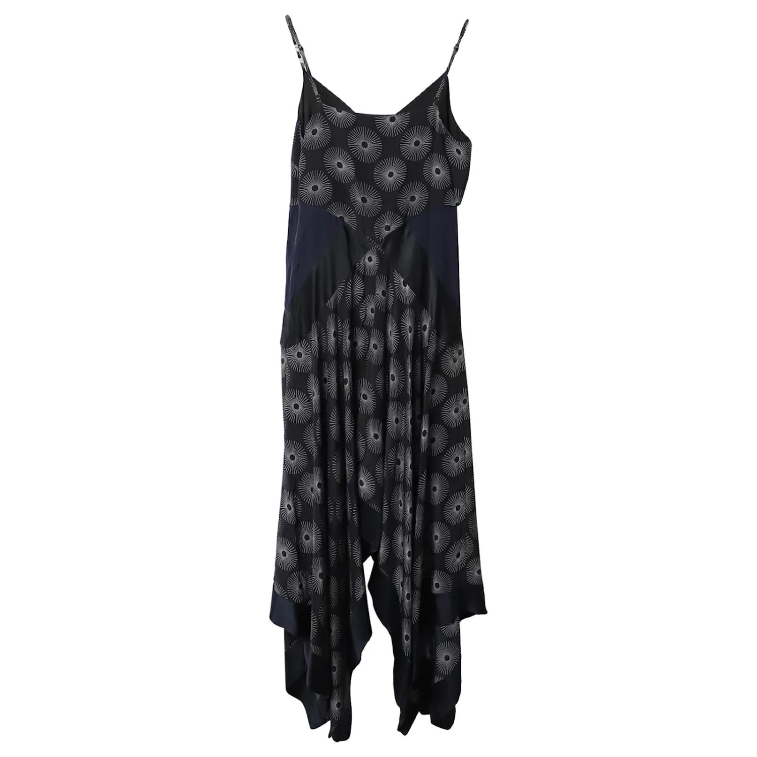 Diane Von Furstenberg Robe Mouchoir Ourlet En Soie Noire 5 Diane Von Furstenberg Robe Mouchoir Ourlet En Soie Noire – Image 5