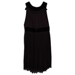 Dolce & Gabbana Mini-robe Sans Manches à Nœud En Polyester Mauve Violet -ModeChic Magasin 863571 4