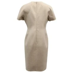 Robe Jil Sander à Mancherons En Laine Beige -ModeChic Magasin 863579 4