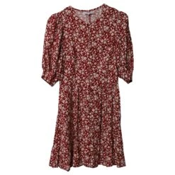 Robe à Fleurs Reformation Laylin En Viscose Rouge -ModeChic Magasin 863584 4